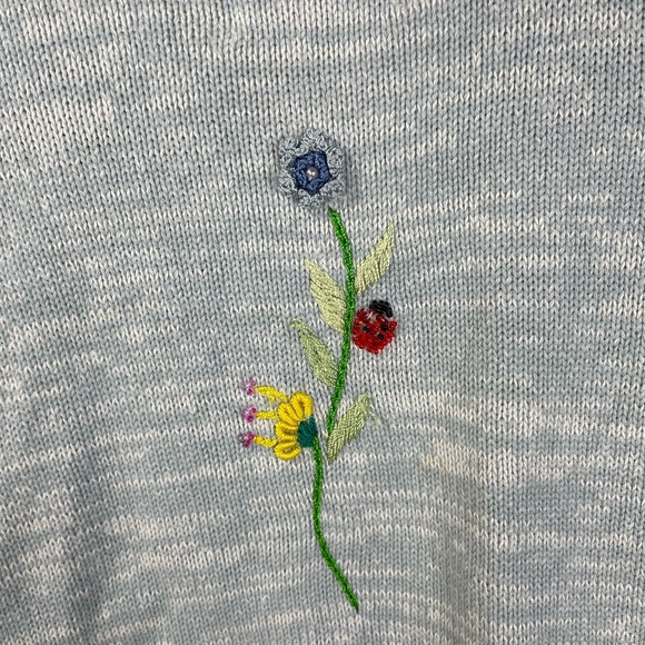 Storybook Knit Embroidered Cardigan Large Women’s - Picture 2 of 8